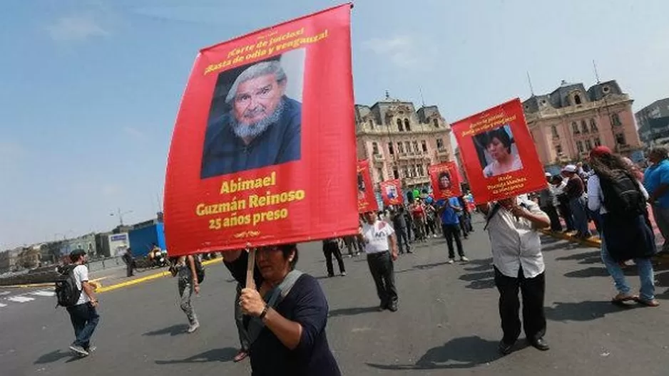 Movadef marchó por las calles de la capital. Foto: El Comercio