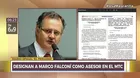 MTC: Designan como asesor a Marco Falconí