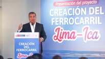 El ministro de Transportes y Comunicaciones, Raúl Pérez Reyes, presentó el proyecto "Ferrocarril Lima - Ica". Foto: Andina. Video: Canal N