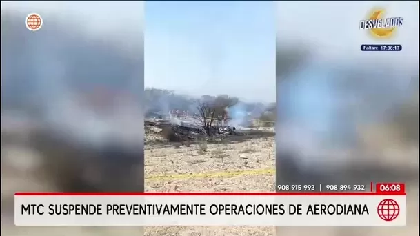El MTC suspende las operaciones de Aerodiana tras el fatal accidente aéreo en Nasca/ América Noticias El MTC suspende las operaciones de Aerodiana tras el fatal accidente aéreo en Nasca/ América Noticias