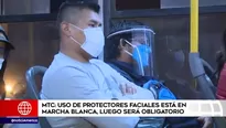 Uso de protector facial en transporte público será obligatorio.