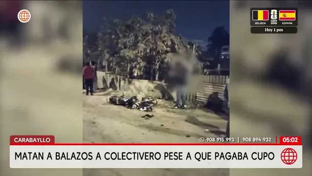 Colectivero muere tras ataque armado en Carabayllo. Foto: América Noticias Colectivero muere tras ataque armado en Carabayllo. Foto: América Noticias