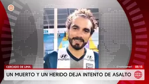 Muere tras balacera durante intento de asalto en Cercado de Lima. Foto y video: América Noticias