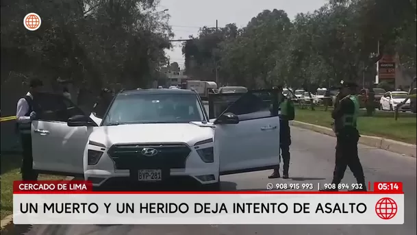 Muere tras balacera durante intento de asalto en Cercado de Lima. Foto: América Noticias