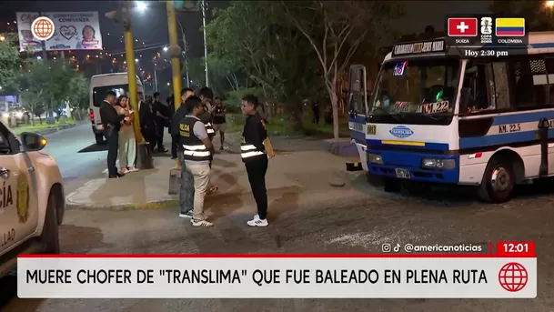 Muere chofer de Translima baleado en Carabayllo. Foto: América Noticias Muere chofer de Translima baleado en Carabayllo. Foto: América Noticias