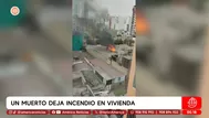 Muere hombre en incendio en Cercado de Lima y salvan a mujer