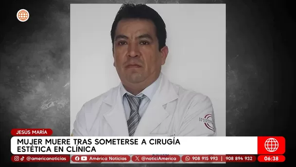 Mujer muere tras someterse a cirugía estética en clínica en Jesús María. Foto: América Noticias