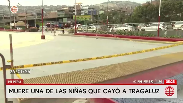Muere niña de 10 años que cayó por un tragaluz en la plaza de Mi Perú. Foto: América Noticias
