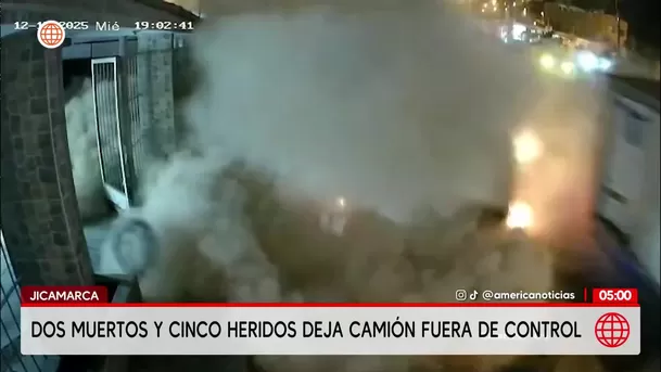 Muere pareja de esposos tras ser impactados por camión fuera de control en Jicamarca. Foto: América Noticias Muere pareja de esposos tras ser impactados por camión fuera de control en Jicamarca. Foto: América Noticias