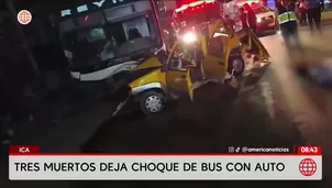 Mueren hermanas y un joven en violento choque en Ica. Foto y video: América Noticias