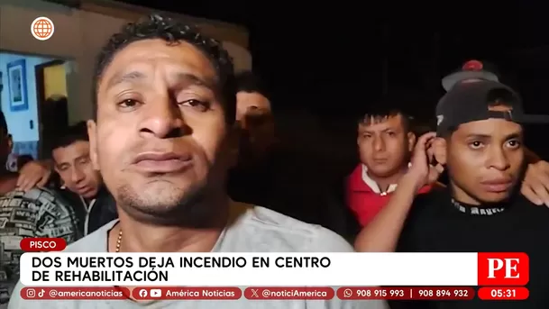 Dos muertos deja incendio en centro de rehabilitación en Pisco. Foto: América Noticias