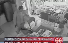 Muerte de oficial FAP en San Juan de Lurigancho habría sido suicidio y no asesinato - Noticias de fap