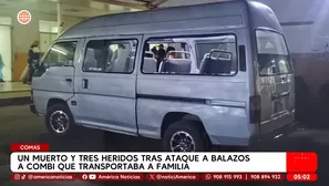 Un muerto y tres heridos tras ataque a balazos a combi que transportaba a familia en Comas. Foto y video: América Noticias