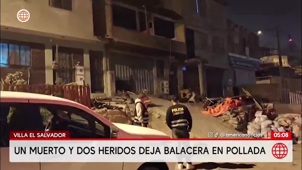 Un muerto y dos heridos deja balacera en pollada en Villa El Salvador. Foto: América Noticias