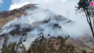 Un muerto tras incendio forestal en Pasco. Foto y video: Canal N