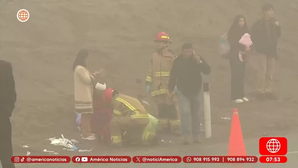 Un muerto y 33 heridos deja accidente en variante de Pasamayo. Foto: América Noticias