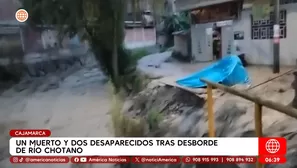 Un muerto y dos desaparecidos tras desborde de río Chotano en Cajamarca. Foto y video: América Noticias