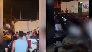 Un muerto y un herido tras ataque de sicarios en SMP/ Video y Foto: América TV