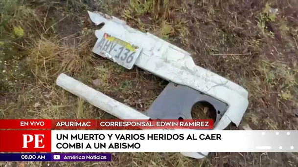 Un muerto y varios heridos al caer combi a un abismo en Apurímac. Foto: América Noticias