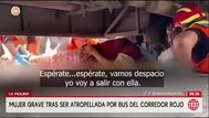 Mujer de 70 años es atropellada por bus del Corredor Rojo