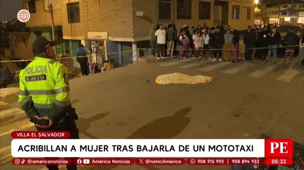 Mujer es acribillada tras ser bajada de mototaxi en Villa El Salvador. Foto: América Noticias Mujer es acribillada tras ser bajada de mototaxi en Villa El Salvador. Foto: América Noticias