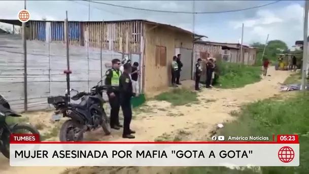 Mujer es asesinada por mafia del gota a gota en Tumbes. Foto: América Noticias