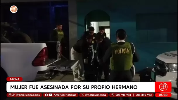 Mujer es asesinada por su hermano tras discusión en Tacna. Foto: América Noticias