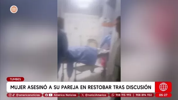 Mujer asesinó a su pareja en restobar tras discusión en Tumbes. Foto: América Noticias