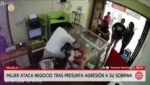 Mujer ataca negocio tras agresión a sobrina en Trujillo. Foto y video: América Noticias