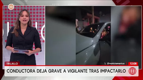 Mujer atropella y deja grave a un vigilante en Trujillo. Foto: América Noticias