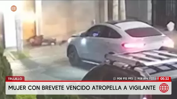 Mujer con brevete vencido atropella a vigilante en Trujillo. Foto: América Noticias