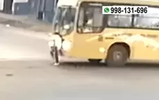 Mujer cruzó la pista para subir a bus y la atropellan - Noticias de bus-transporte-publico