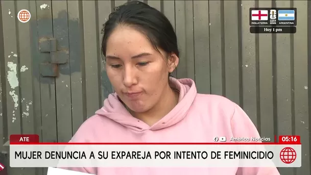 Mujer denuncia a su expareja por intento de feminicidio en Ate. Foto: América Noticias Mujer denuncia a su expareja por intento de feminicidio en Ate. Foto: América Noticias