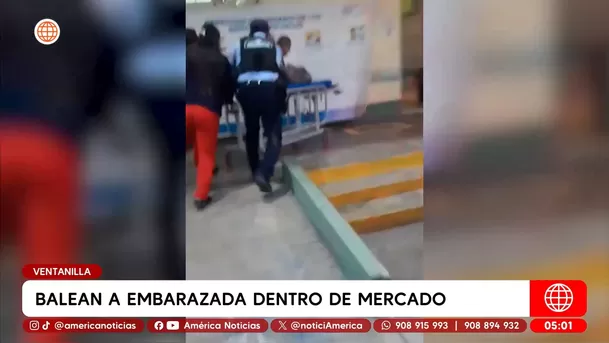 Balean a embarazada dentro de mercado en Ventanilla. Foto: América Noticias