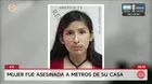 Mujer fue asesinada a metros de su casa en Ate