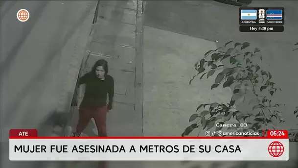 Mujer fue asesinada a metros de su casa en Ate. Foto: América Noticas