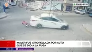 Mujer fue atropellada por auto que se dio a la fuga