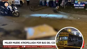 Mujer fue atropellada por bus del Corredor Morado en SJL. Foto y video: América TV