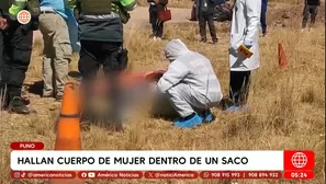 Hallan cuerpo de mujer dentro de un saco en Puno. Foto y video: América Noticias