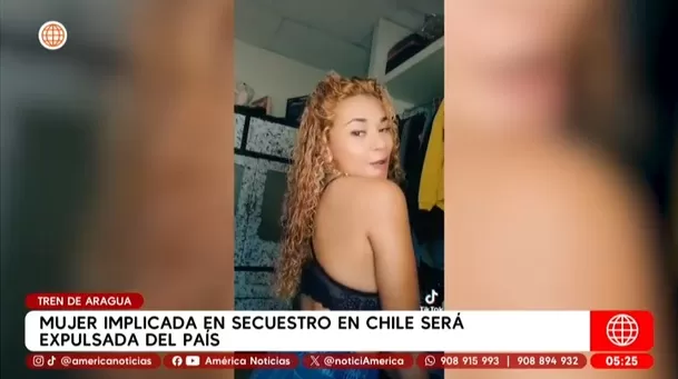 Mujer implicada en secuestro en Chile será expulsada del país. Foto: Unidad de Investigación Mujer implicada en secuestro en Chile será expulsada del país. Foto: Unidad de Investigación