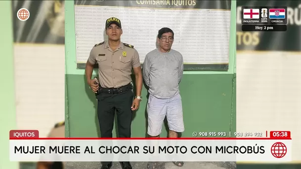 Mujer muere al chocar su moto con microbús en Iquitos. Foto: América Noticias Mujer muere al chocar su moto con microbús en Iquitos. Foto: América Noticias