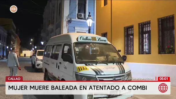 Mujer muere tras ataque a balazos contra combi en el Callao. Foto: América Noticias