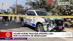 Mujer muere tras ser atropellada por camioneta de Serenagzo en Comas. Foto y video: América Noticias