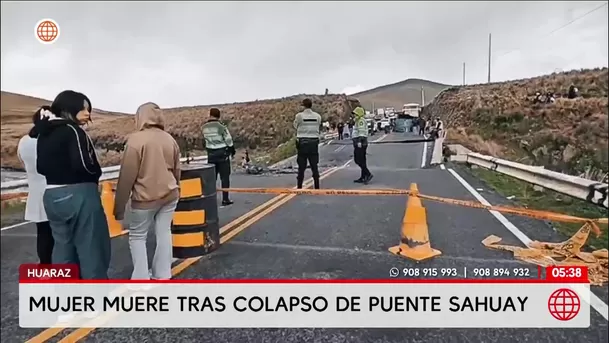 Mujer muere tras caída de camioneta por colapso de puente Sahuay en Huaraz. Foto: América Noticias