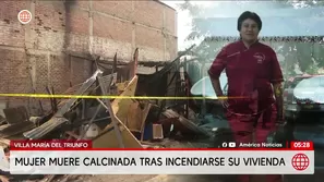 Mujer de 49 años muere calcinada tras incendio en vivienda de Villa María del Triunfo. Foto y video: América Noticias