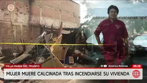 Mujer de 49 años muere calcinada tras incendio en vivienda de Villa María del Triunfo. Foto y video: América Noticias