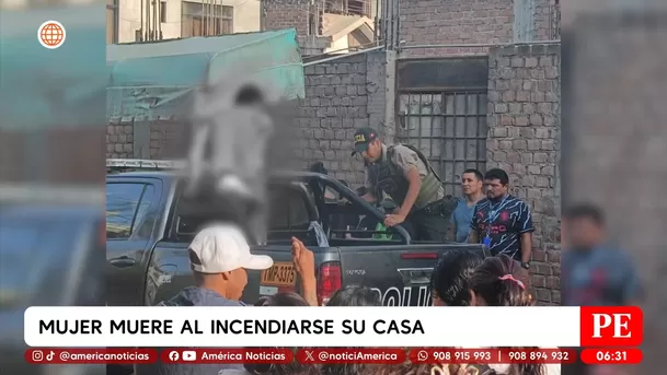 Mujer muere al incendiarse su casa en San Martín de Porres. Foto: América Noticias Mujer muere al incendiarse su casa en San Martín de Porres. Foto: América Noticias