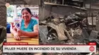 Mujer muere en incendio en Villa María del Triunfo