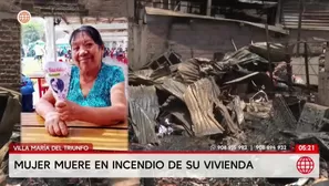 Mujer muere en incendio en Villa María del Triunfo tras intentar salvar a su esposo. Foto y video: América Noticias