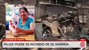 Mujer muere en incendio en Villa María del Triunfo tras intentar salvar a su esposo. Foto y video: América Noticias